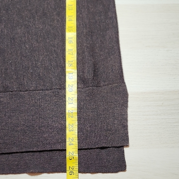 MAX STUDIO Chocolate brown 100% Extra fine Merino wool sweater - Picture 9 of 9